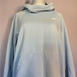 Nike Light Blue Hoodie | Mini Swoosh Pullover |